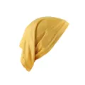 Yellow rayon stretch inner headscarf cap, solid color tube design for daily comfort. - Yellow