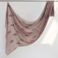 Stylish cotton linen fringe scarf hijab elegant shawl for women daily fashion wear. - Dusty Pink