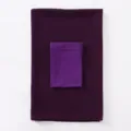Silk cotton inner cap and chiffon hijab set in deep purple, elegant modest head cover. - 12-59 Dark Purple