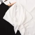 Einfarbiges weisses leichtes vielseitiges Tuch elegantes minimalistisches Design Sommer - Stil 8