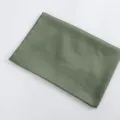 Solid green satin scarf fabric, smooth headwrap material for daily elegant styling use. - 08 Military Green