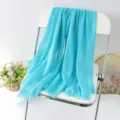 Solid color linen fringe scarf for women, lightweight breathable shawl and beach wrap. - Polka Dot (#4)