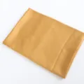Solid color satin scarf or fabric variant in golden yellow, smooth and elegant texture. - 19 Golden Yellow