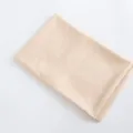 Solid color satin headscarf light beige fabric SKU variant display, smooth glossy texture. - 21 Light Beige