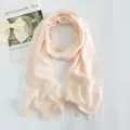 Einfariger, leichter, atmungsaktiver Damenschal mit Fransen für Frühling und Herbst. - Rosa