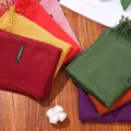 Solid color cashmere feel tassel scarf, soft winter warm shawl in various vibrant colors. - Multicolor