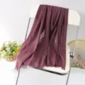 Solid color linen scarf shawl variant, elegant draped design, versatile autumn winter accessory. - #29