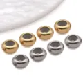 Stainless steel electroplated flat spacer beads jewelry accessories for diy detail view - 10x10x4.5mm (Hole 3mm) / Gold