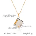 Stainless steel book pendant necklace with heart detail, gold and silver fashion jewelry - Book Locket Style (XZ-N40215-GS) / Silver & Gold