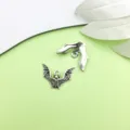 Ciondoli pipistrello in lega argento antico, accessori fai da te per gioielli collane bracciali. - Pipistrello di Halloween (4081) / 1 Pezzo/Confezione (17x23mm) / Argento antico