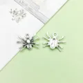 Ciondolo ragno in lega argento antico, accessorio gioiello DIY Halloween per bracciale. - Halloween Ragno (3582) / 1 Pezzo/Confezione (15x18mm) / Argento antico