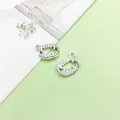 Κρεμαστά charms δόντια βαμπίρ από ασημί κράμα για DIY κατασκευή κοσμημάτων και βραχιόλια. - Δόντια Απόκριες (5321)