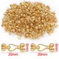 Gold plated brass peppercorn clasp DIY jewelry making accessories for handmade necklaces and bracelets. - Toggle Clasp / 1 Piece/Pack (6x20mm) / 18K Real Gold Color