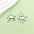 Ancien pendentif soleil en argent alliage DIY accessoires de bijoux bracelet collier - Pendentif Soleil (8228)