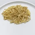 Gold plated curved tube beads jewelry making DIY accessories faceted tube spacers size detail view - 1.5*20mm / 18K Gold Plated