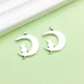 Pendentifs chat lune alliage argenté pour bracelets colliers diy bijoux accessoire - Chat de Lune (5339) / 1 Pièce / Argent antique