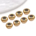 Stainless Steel Gold Spacer Beads DIY Bracelet Necklace Jewelry Crafting Accessories Set - 8x8x4mm (Hole 2mm) / Gold
