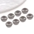 Stainless steel metal spacer beads for DIY jewelry bracelet necklace accessories 8pcs - 7x7x3mm (Hole 1.5mm) / Steel