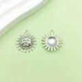 Pendentifs soleil en alliage argent ancien, charm soleil creux pour bracelets colliers DIY. - Pendentif Soleil (12129)
