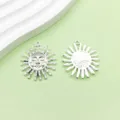 Pendentif visage de soleil creux en alliage argent antique breloques accessoires de bijoux DIY. - Pendentif Soleil (8053)