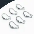 Silberne Ohrringhaken Variante, DIY Schmuckzubehör, elegante Metall Funde für Ohrringe. - Ohrringhaken mit Pin-Schale (T556)