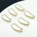 Vergoldete DIY Ohrhaken Schmuckkomponenten, hochwertige Metallteile für Handgemachtes. - Ohrringhaken mit Pin-Schale (T392)