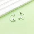 Zilveren legering ster maan bedels DIY sieraden hanger accessoires voor armbanden kettingen - Ster Maan Hanger(10801)