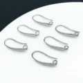 Silberne Ohrhaken DIY Schmuckkomponenten Pin Basis Zubehör für Handwerk Set 6 Stk - Ohrringhaken mit Pin-Schale (T798)