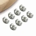 Edelstahl Schmetterling Ohrringrueckseiten silberne Ohrmuttern DIY Schmuck Stueck - Schmetterling Ohrstecker-Rücken (T2200) / 1 Stück (4.5x6x3mm) / Stahlfarben