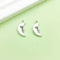 Antiek zilver maan gezicht hanger DIY sieraden maken ketting armband accessoire 2stuks - Gezicht Maan(10933)
