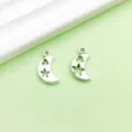 Zilveren legering maan ster holle hanger charm voor DIY ketting armband sieraden maker - Hart Ster Maan(10937)