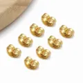 Edelstahl goldene Schmetterling Ohrring Rucken fur DIY Schmuck Herstellung und Ohrringe Zubehor - Schmetterling Ohrstecker-Rücken (T2037) / 1 Stück (4.5x6x3mm) / Echtgold