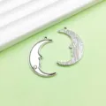 Antiek zilveren maan hanger bedels variant, legering DIY sieraden accessoires voor armbanden. - Grote Maan(10939)