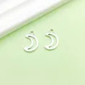 Zilverkleurige legering halve maan bedel hanger voor DIY armband ketting accessoire - Halve Maan Hanger(10942)