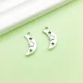 Antiek zilveren legering holle ster en maan bedels DIY sieraden hanger accessoires. - Maan Ster(10956)