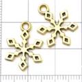 Antique Gold Snowflake Charms DIY Jewelry Pendants for Bracelets Earrings Crafting Projects - Antique Gold Christmas Snowflake