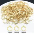 Crochets d'oreilles français dorés accessoires de bijoux DIY, boucles d'oreilles de 14mm. - Crochet d'Oreille Français 14mm / Or 18 carats