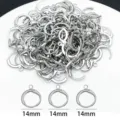 14mm Crochets de Boucles d'Oreilles Français en Vrac DIY Bijoux Fournitures Argenté - Crochet d'Oreille Français 14mm / Platine