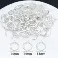 Crochets de boucle d'oreille 14mm argentés fournitures de bijoux DIY en gros lot - Crochet d'Oreille Français 14mm / Argent Épais