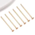 Copper plated 18k gold flat head pins DIY jewelry findings for handmade bracelets and necklaces. - T-Pin Flat Head (T3128) / 1 Piece (0.6x16mm) / Gold