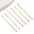 Gold plated T pins headpins for DIY jewelry making bracelets necklaces crafts findings pins - T-Pin Flat Head (T3132)
