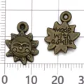 Vintage bronzen kleurige zon bedels hanger DIY sieraden maken accessoires voor knutselen set - Zon / 1 Stuk (13x17mm)