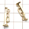 KC gold alloy trumpet instrument charm pendant for DIY handmade jewelry necklace bracelet - Horn / 1 Piece (8x22mm) / Gold