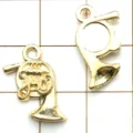 KC Gold Alloy French Horn Music Instrument Pendant DIY Necklace Bracelet Jewelry Accessory - Horn / 1 Piece/Pack (11x18mm) / Gold