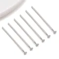 Silver tone metal flat head pins T-pins for DIY jewelry making bracelets necklaces accessories. - T-Pin Flat Head (T3136)
