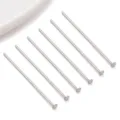 Silver tone flat head pins T-pins jewelry findings components for DIY crafts making - T-Pin Flat Head (T3137)