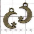Antiek brons maan ster bedel hanger DIY armband ketting sieraden accessoire variant - Maan & Ster / 1 Stuk (11x17mm)