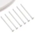 Silver tone flat head pins for DIY jewelry making accessories bracelet necklace crafting set - T-Pin Flat Head (T3140)