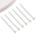 Silver plated flat head pins T-pins DIY jewelry making accessories, 6 pieces pack for crafts. - T-Pin Flat Head (T3141)