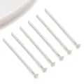 Silver flat head pins for DIY jewelry making, necklace bracelet pendant findings. - T-Pin Flat Head (T3142)